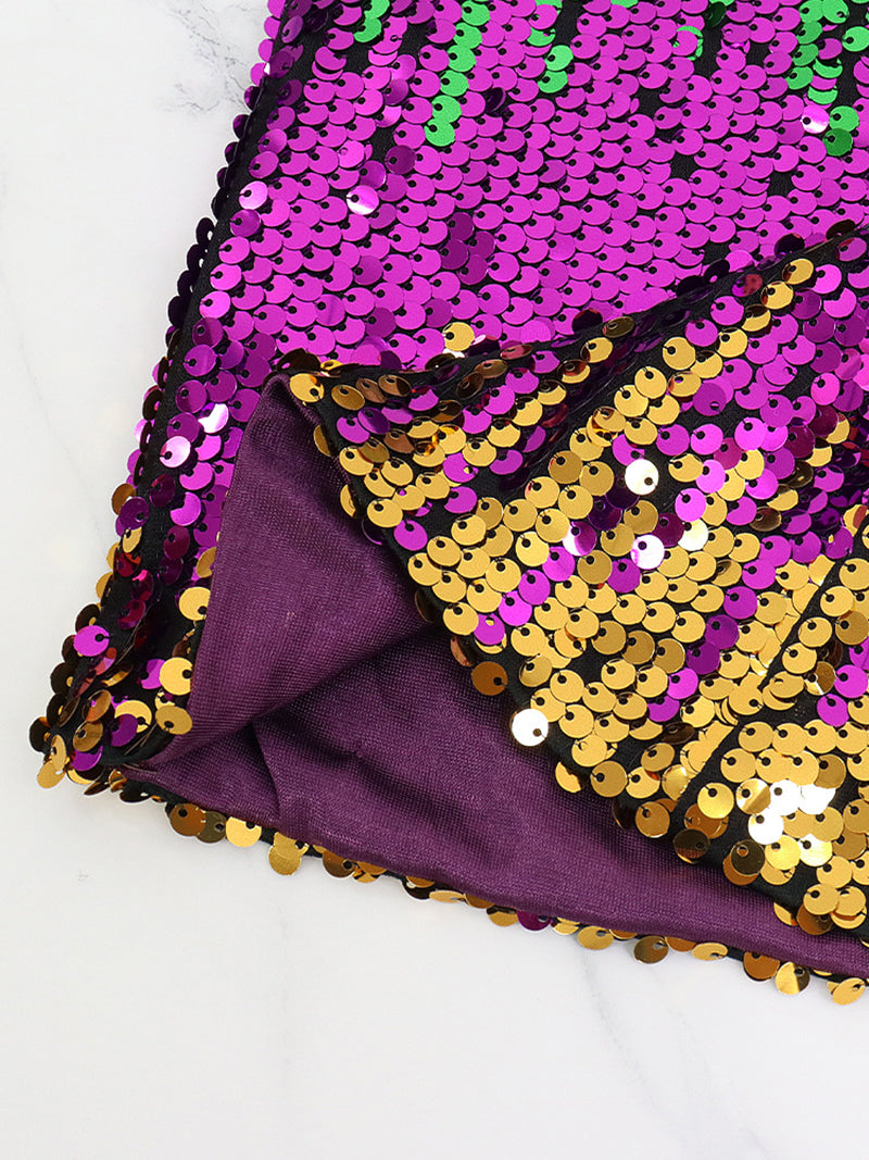Casual Glitter Bling Sequins Drawstring Waist Pants