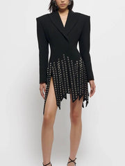 Asymmetric Hem Tailored Blazer-boutique