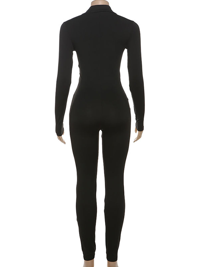 Sexy V-Neck Sport Yoga Slim Jumpsuit