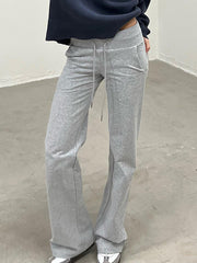 Casual Drawstring Straight Sweatpants