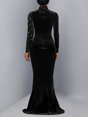 Elegant Rhinestone Embellishment Evening Dress