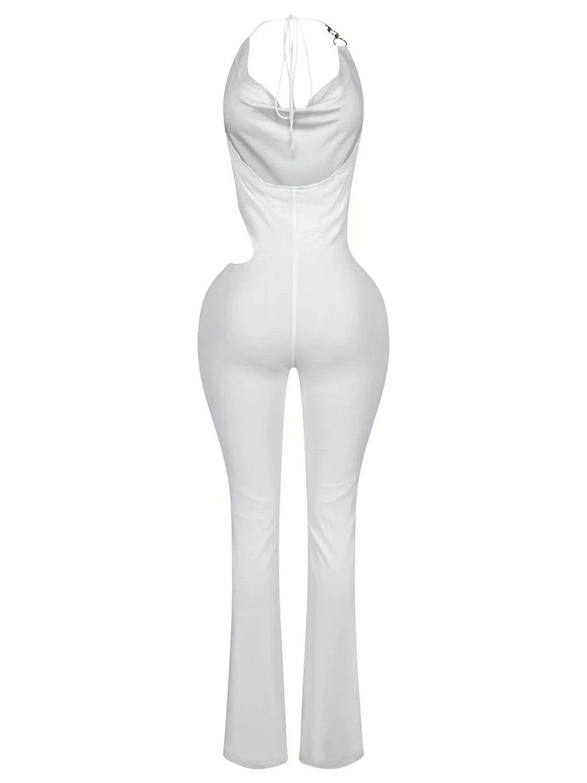 Sexy Hollow Out Halter Regular Jumpsuits