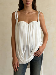 Casual Sleeveless Loose Strap Top