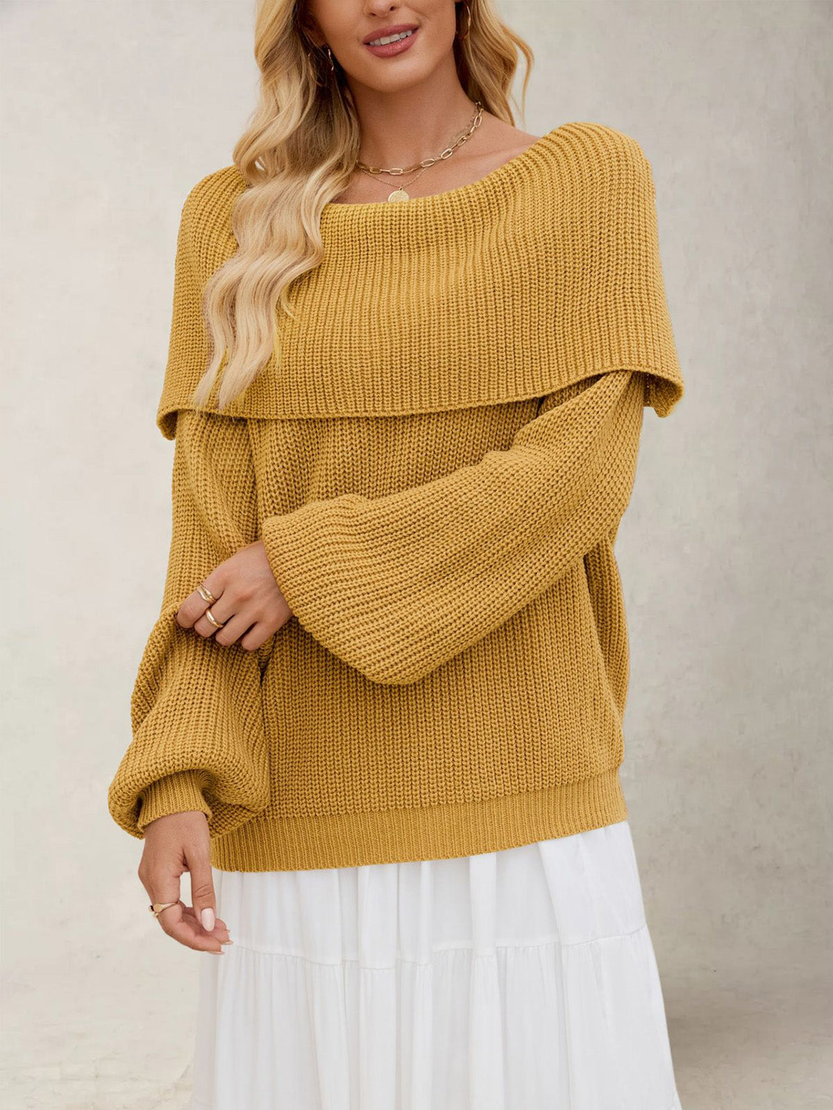 Elegant Off the Shoulder Sweater