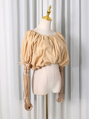 Fashion Round Neck Irregular Crop Top