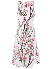 Warp Tops Floral Print Spaghetti Strap Dress Outfits