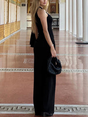 Elegant Asymmetric Collar Sleeveless Vacation Dress