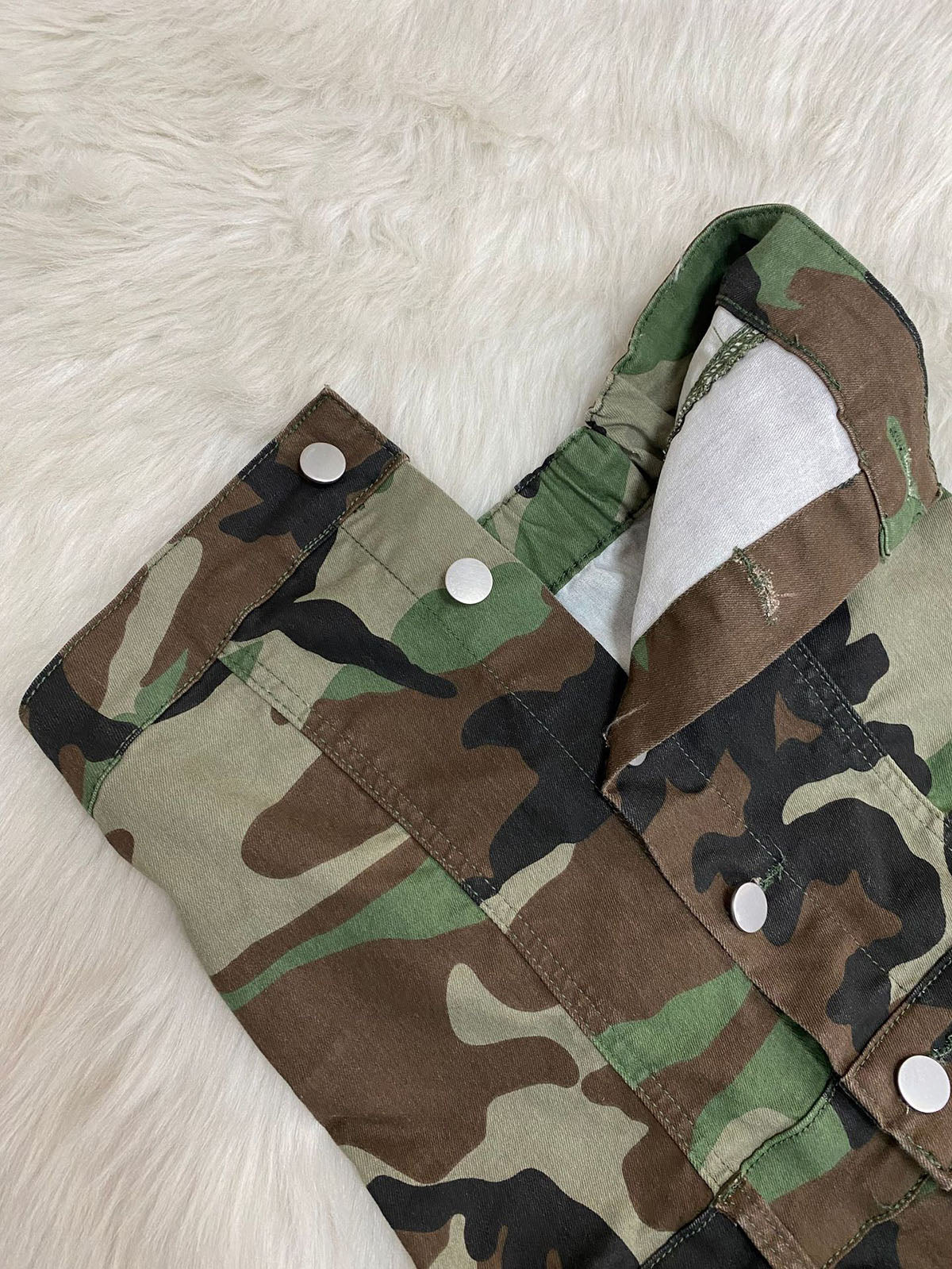 Sexy Strapless Camo Cargo Romper