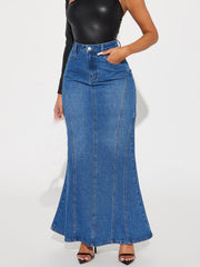 Fashion Elastic Denim Skirt