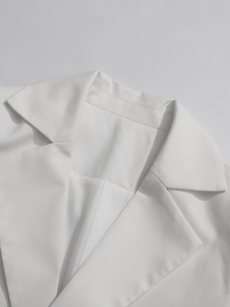 Boutique Cuff Flower Embroider Belt Slim Trench Coat