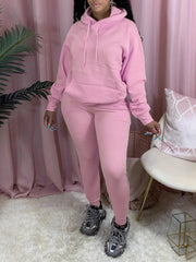 Casual Hoodie And Jogger Tracksuit Set