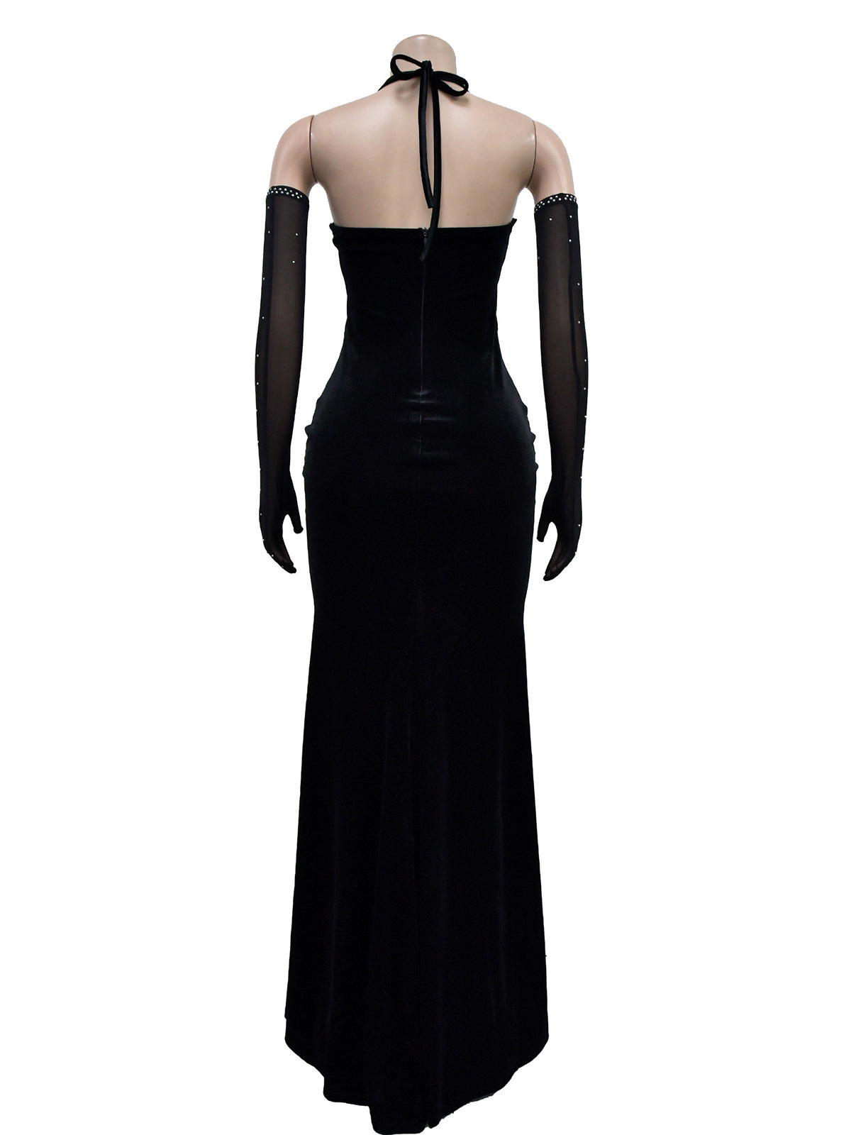 Sexy Halter Backless High Slit Maxi Dress