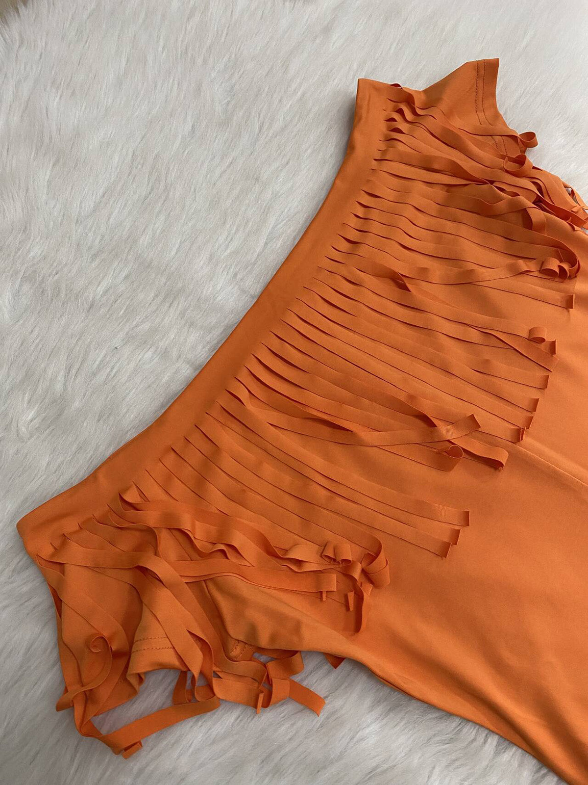 Sexy Off Shoulder Fringe Slim Fit Jumpsuit