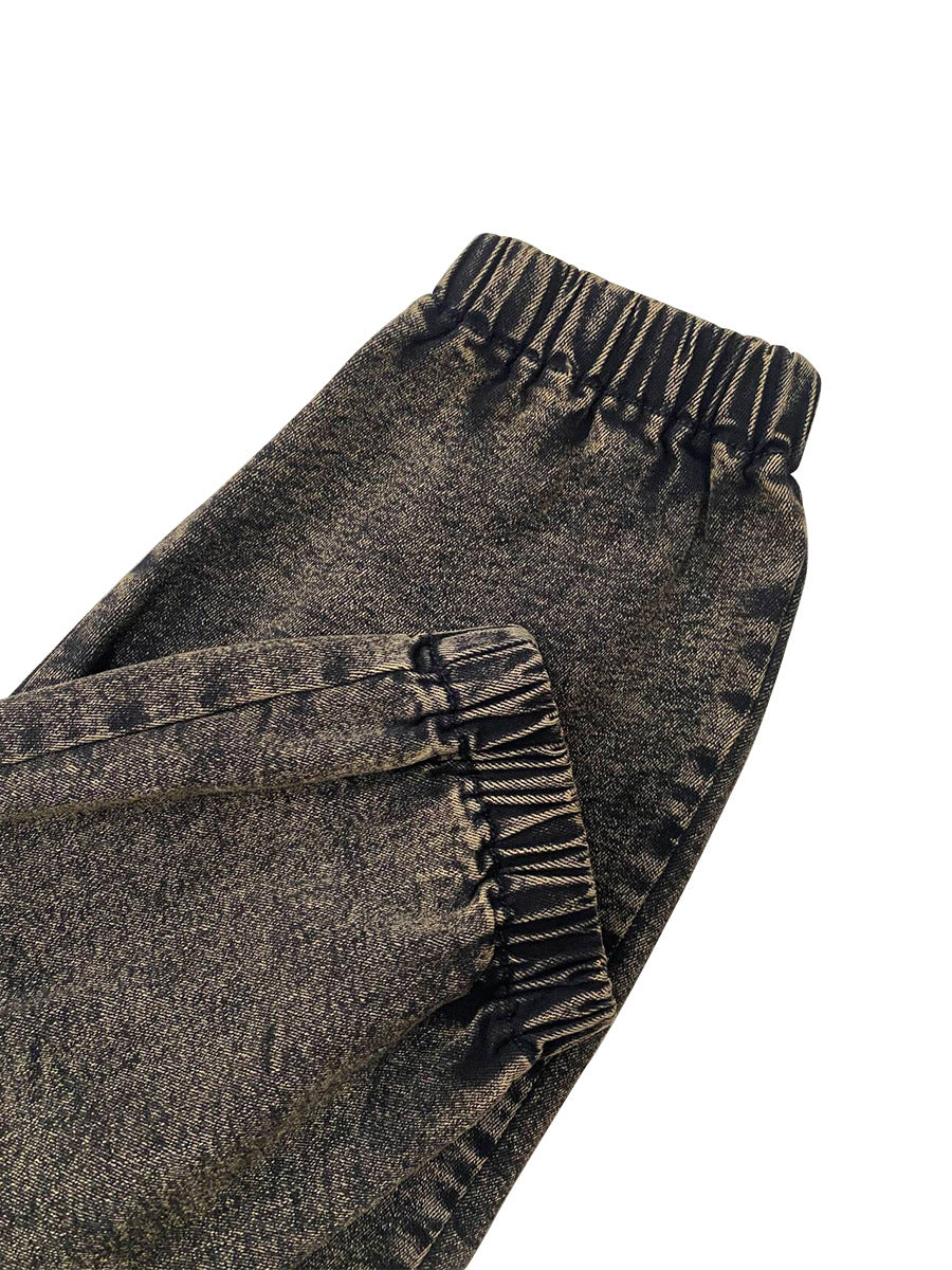 Fashion Casual Denim Patchwork Baggy Joggers