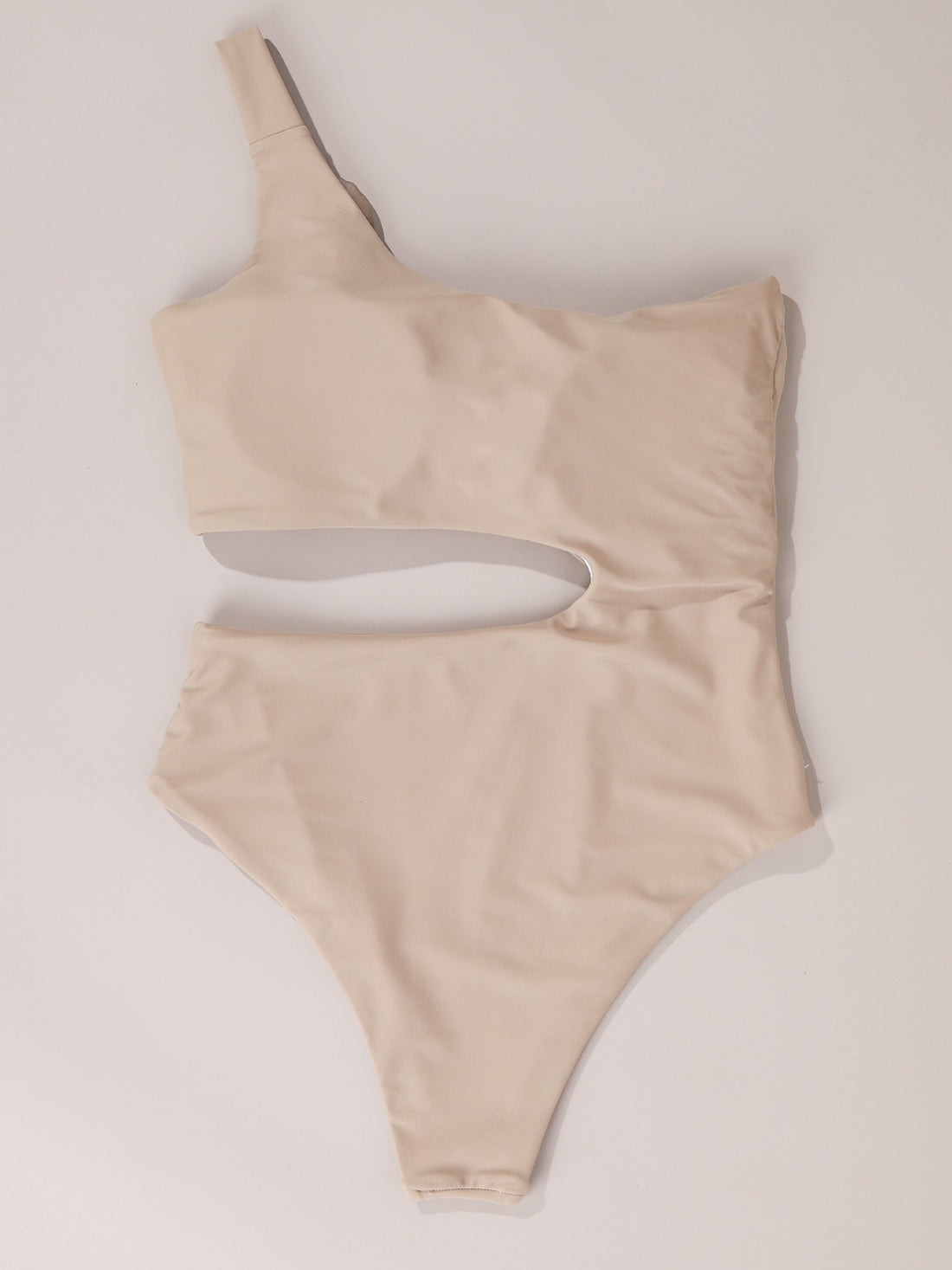 Sexy Solid One Piece High Cut Monokini Hollow Swimwear