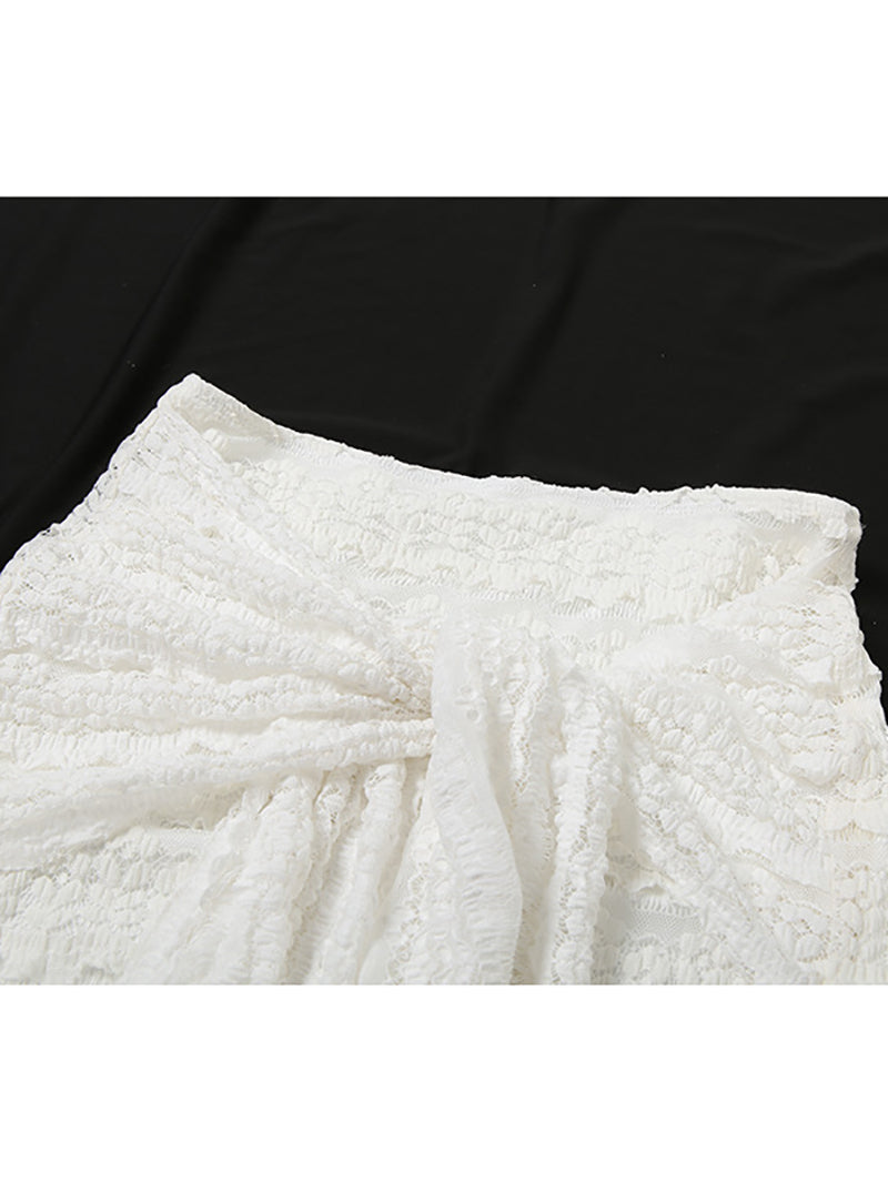 Sexy Crop Top And High Waist Maxi Skirt Club Set