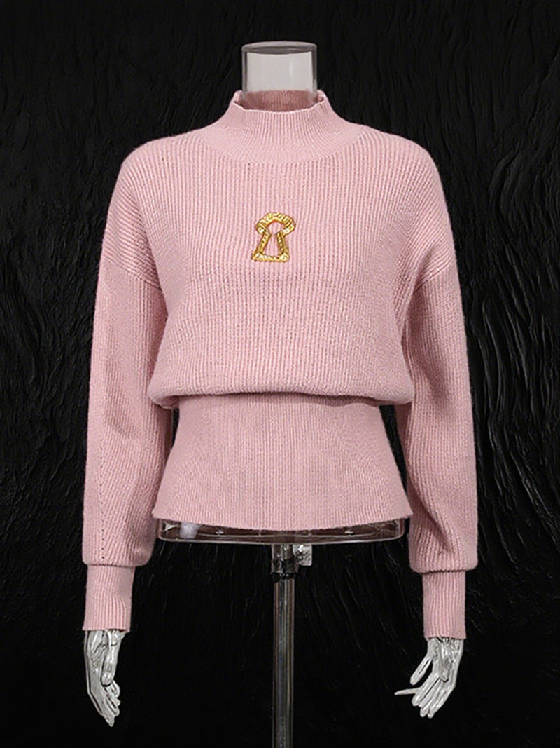 Casual Long Sleeve Knit Pullover Sweater