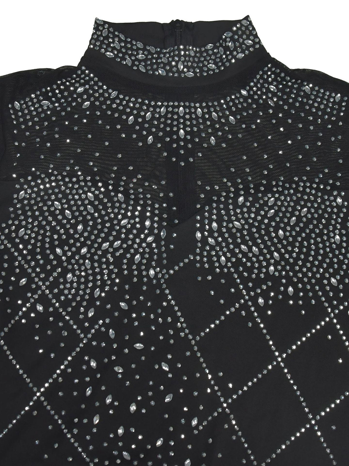Sexy High Neck Slit Rhinestone Dress