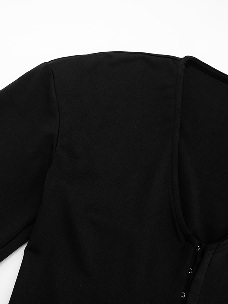 Fashion Tight Button V-neck Top Shorts Casual Set