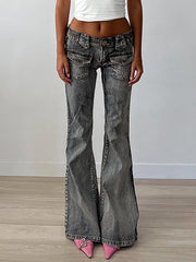 Vintage Low Waist Flared Jeans