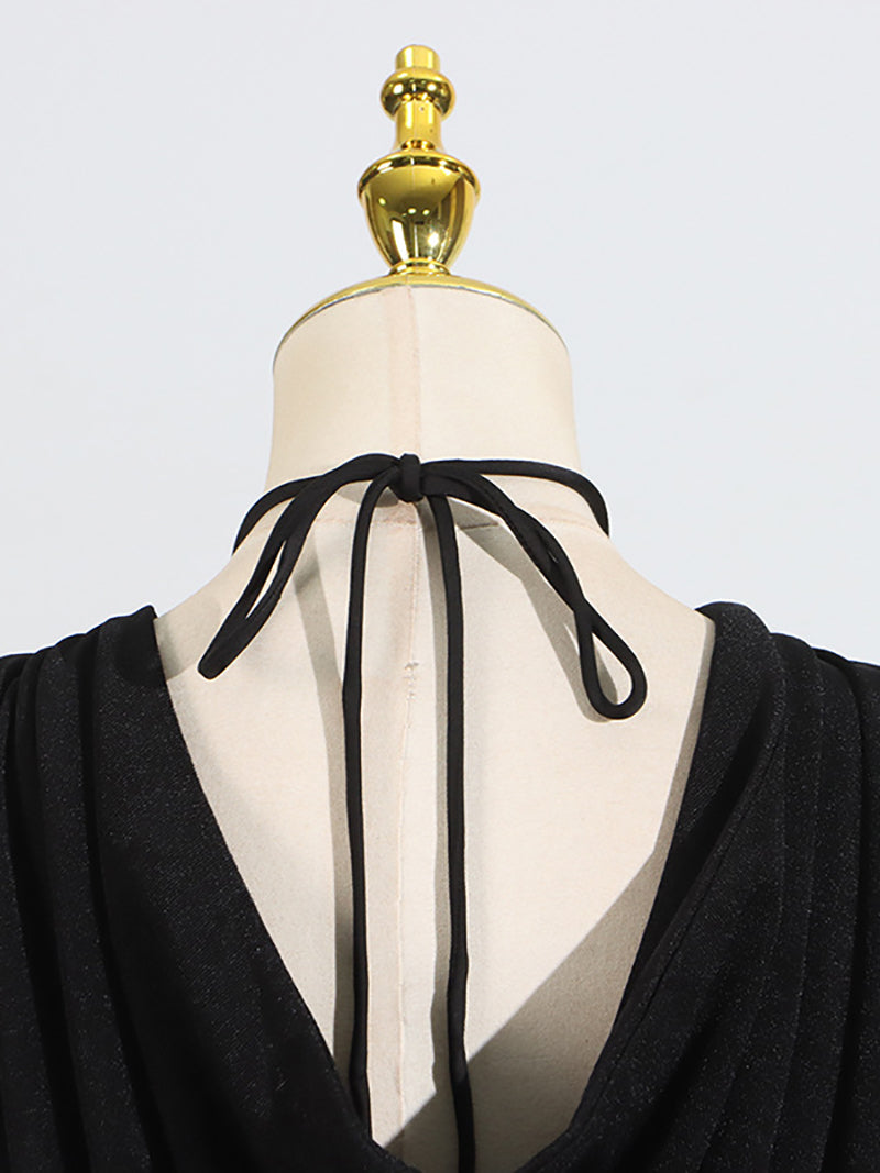 Sexy Hooded Appliqued Sleeveless Maxi Dress