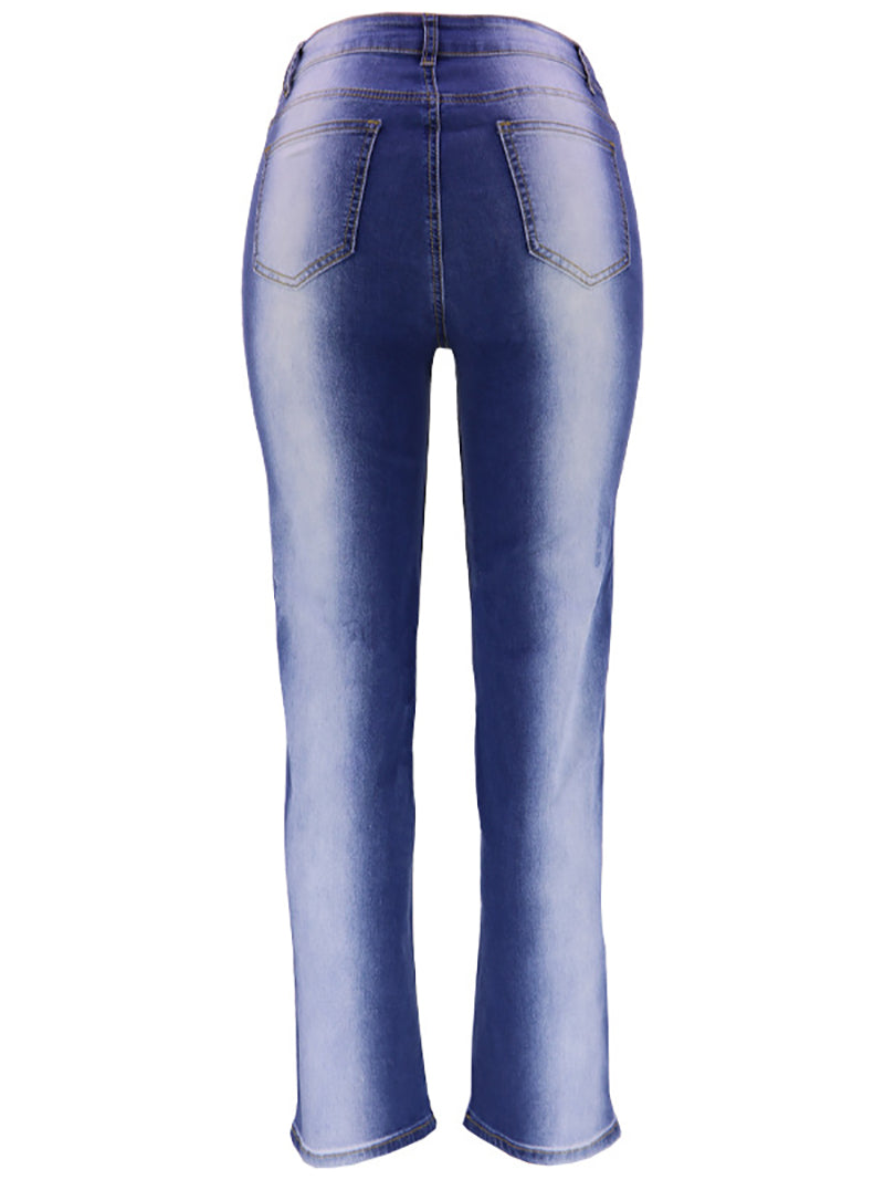 Gradient Color Slim Fit Butt Lift Jeans