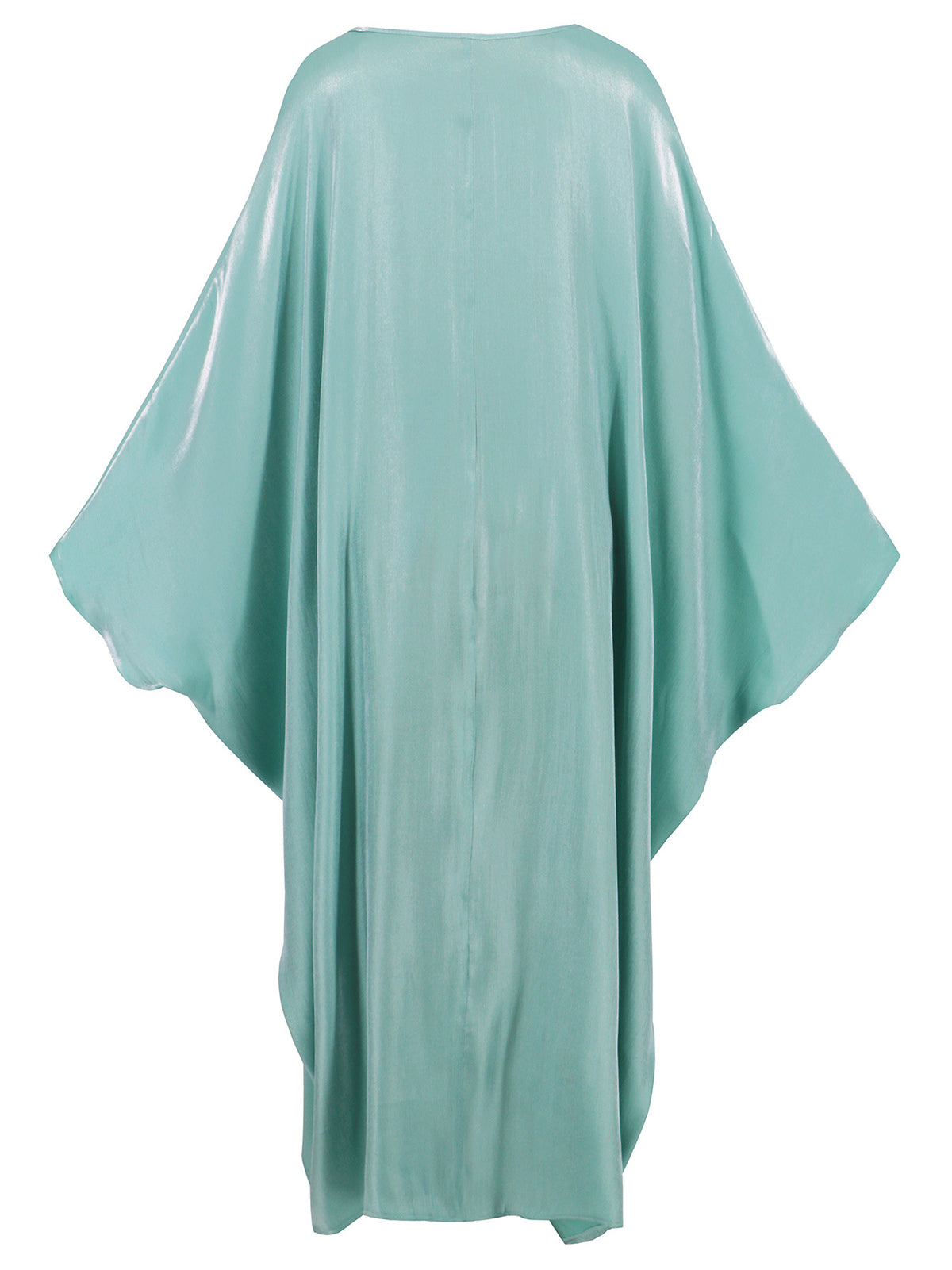 Batwing Sleeve Satin Loose Maxi Dress