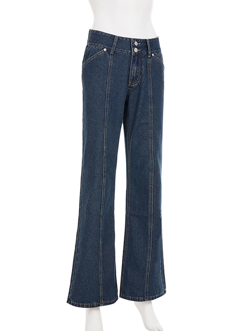 Fashion Vintage Low Waist Wide Leg Jeans