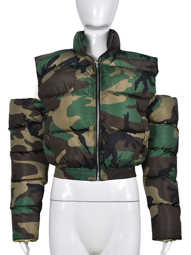 Fashion Camo Padded Jacket Vest