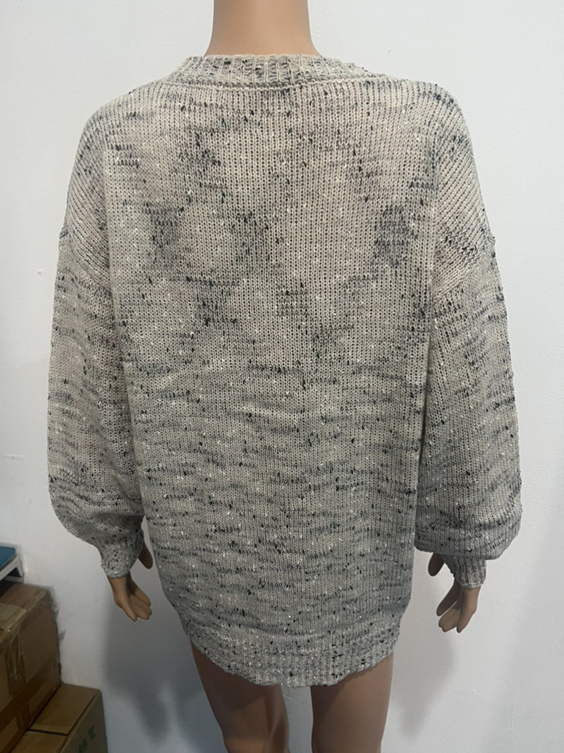 Casual Round Collar Knit Pullover Sweater