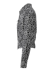 Floral Embroidered Asymmetric Blouse-boutique