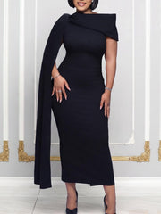 One Shoulder Bandage Evening Dress
