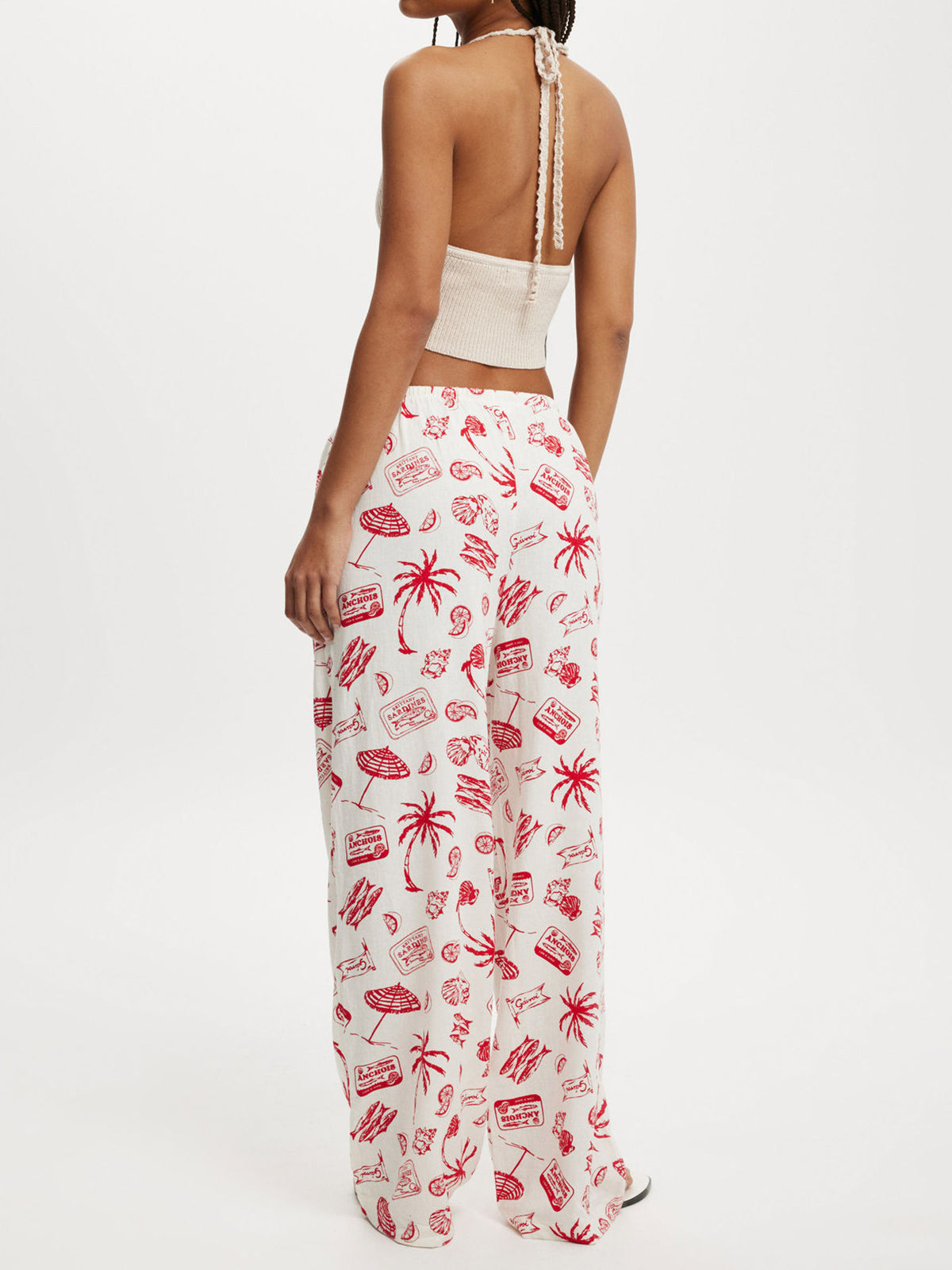 Casual Print Home Wide Leg Pants