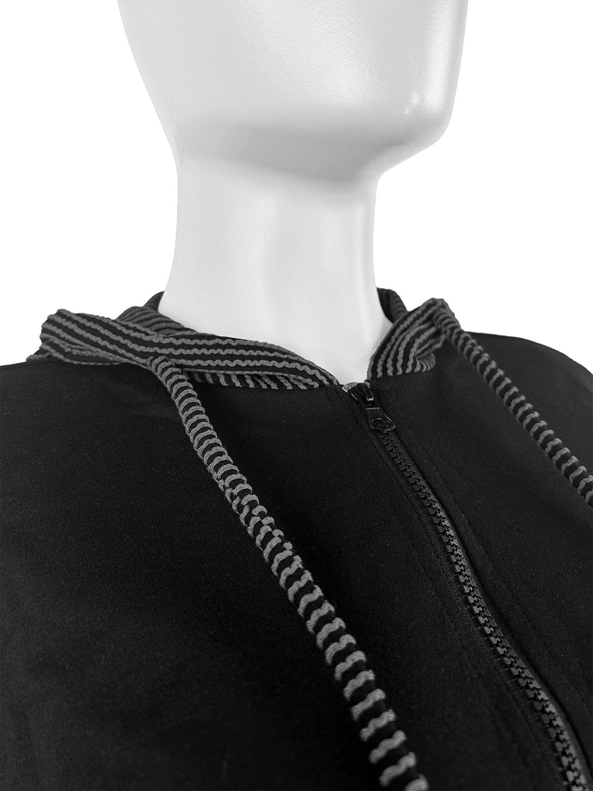 Casual Cropped Hoodie Ribbed Thigh Pants Sets
