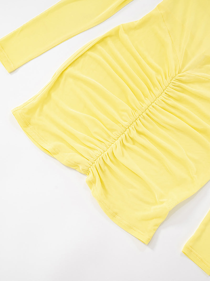 Sexy Off Shoulder Ruched Bodycon Dress