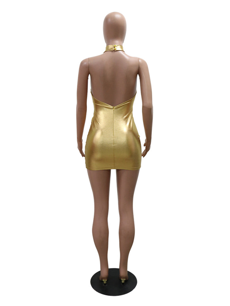 Sexy Backless Package Hip Dress