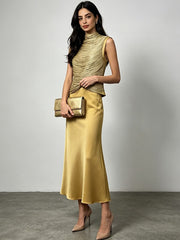 Sleeveless Top and A Line Maxi Skirt Set-boutique