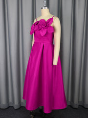 Elegant Appliques Cinched Waist Slip Dress