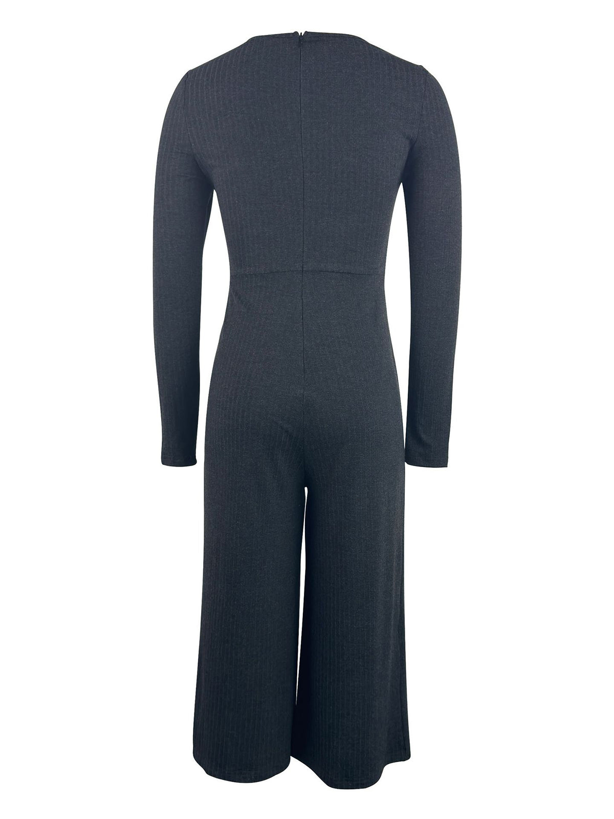 Round Neck Long Sleeve Wide leg Jumpsuit