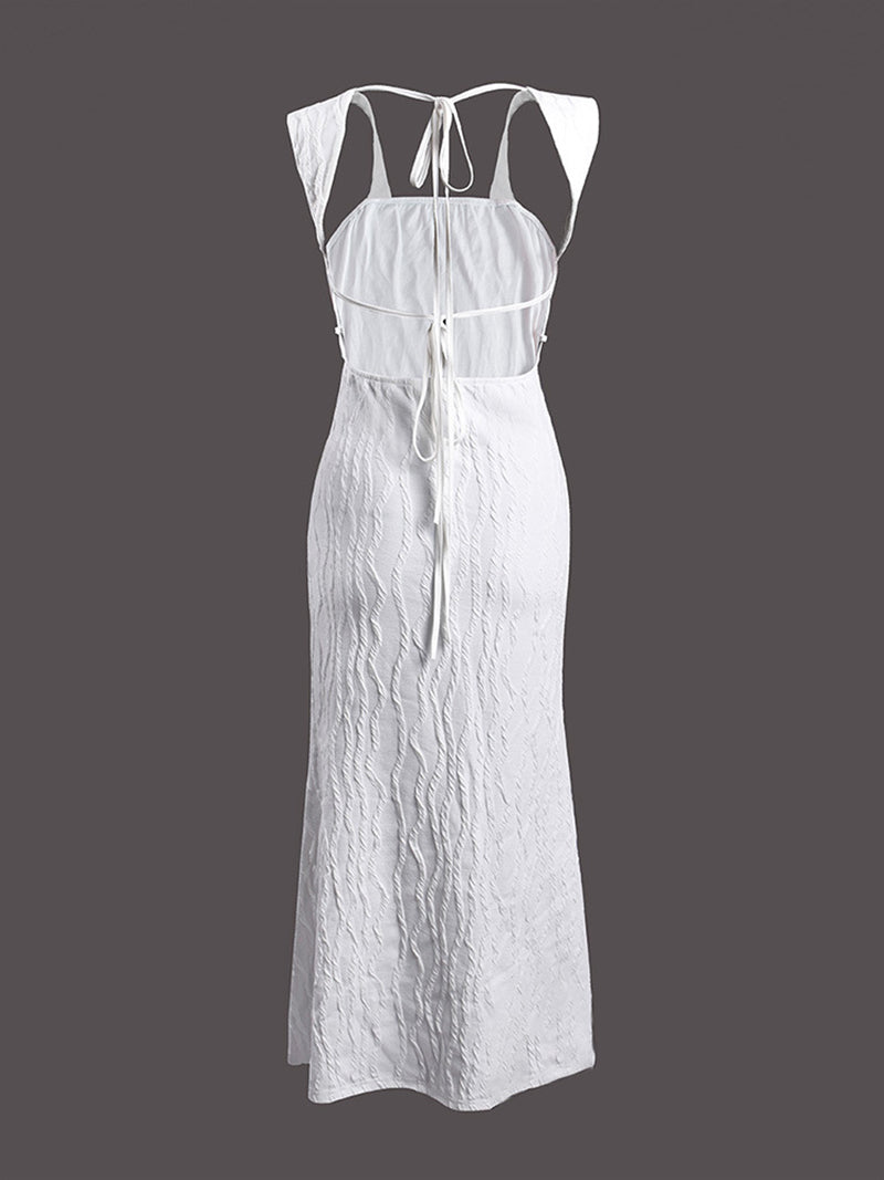 Spaghetti Strap Backless Bodycon Fishtail Dress