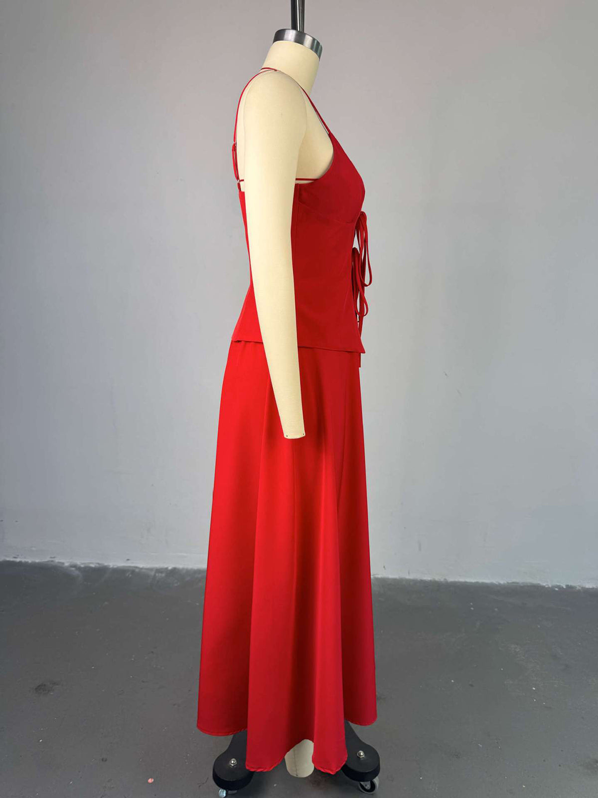 Sexy Bandage Suspenders Top Long Skirt Sets