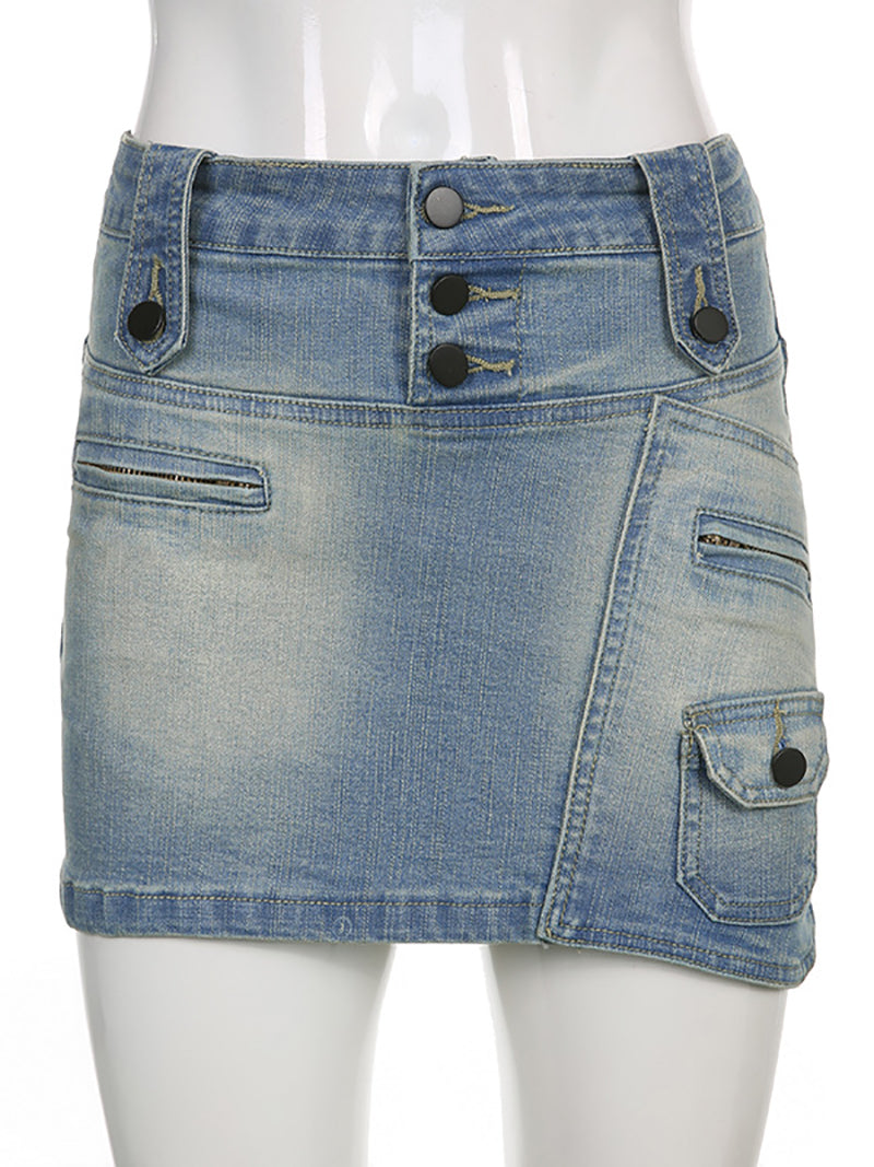 Fashion Irregular Denim Skirt