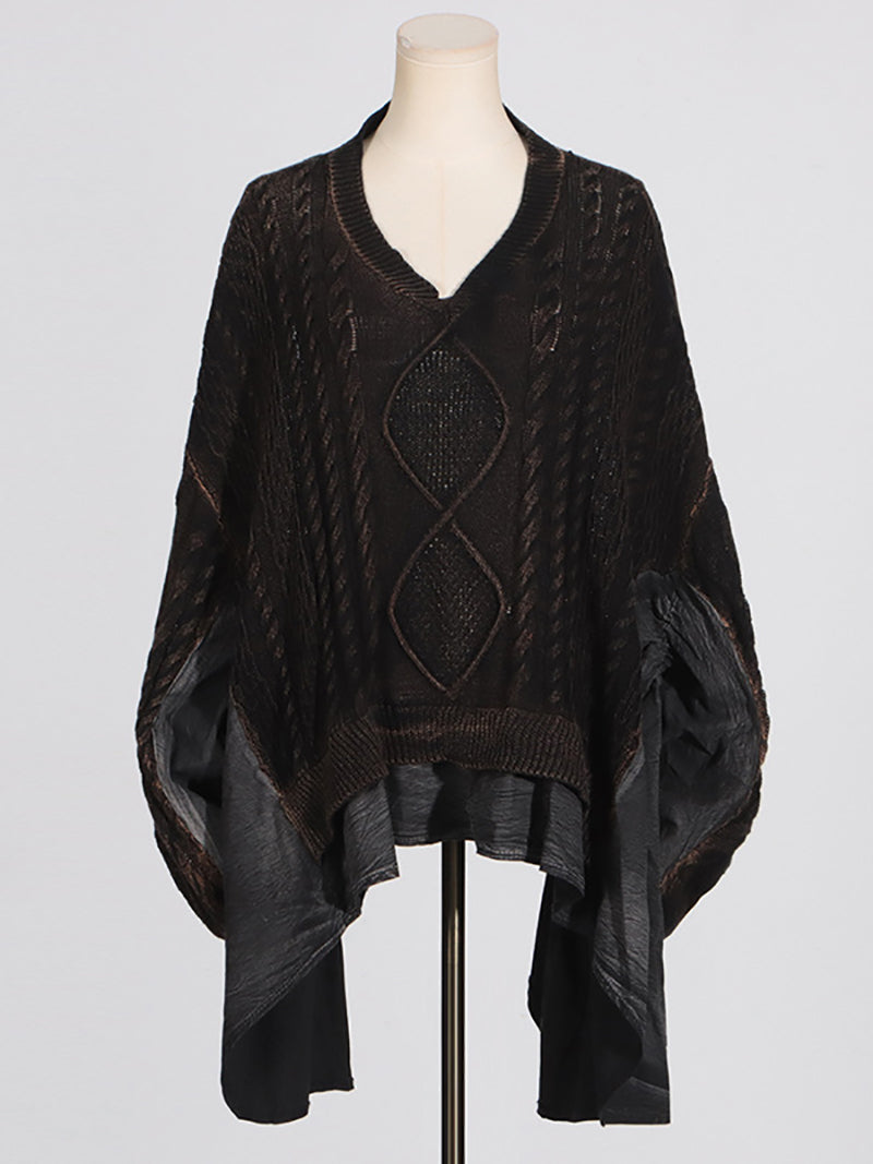 Oversized Batwing Sleeve Knit Sweater