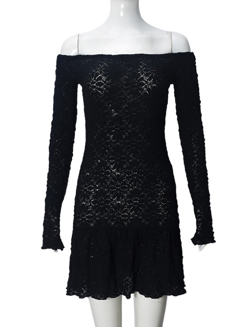 Sexy Ruched Off Shoulder Bodycon Mini Dress