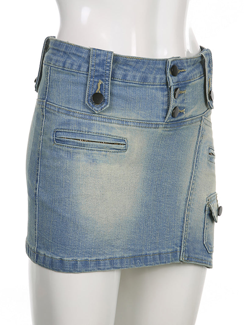 Fashion Irregular Denim Skirt