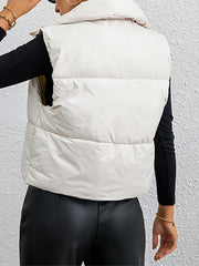 Solid Color Sleeveless Vest Cotton Padded Jacket