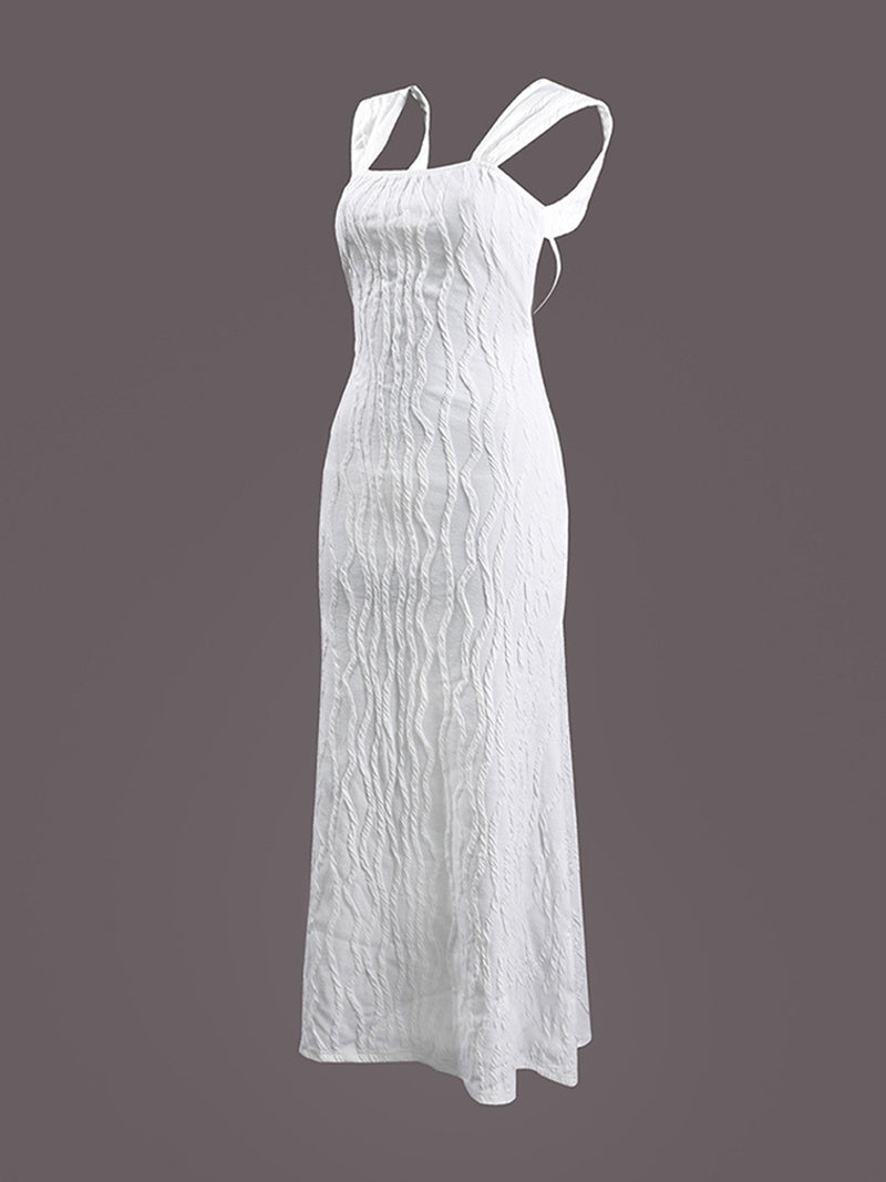 Spaghetti Strap Backless Bodycon Fishtail Dress