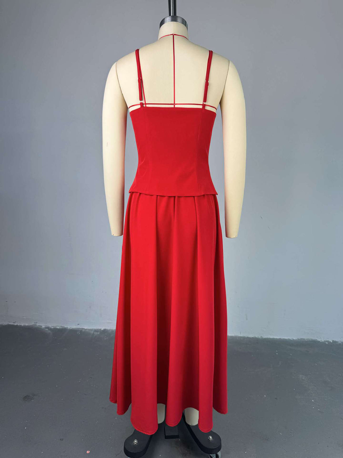 Sexy Bandage Suspenders Top Long Skirt Sets