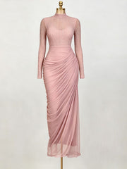 Rhinestone Mesh Mermaid Evening Dress-boutique