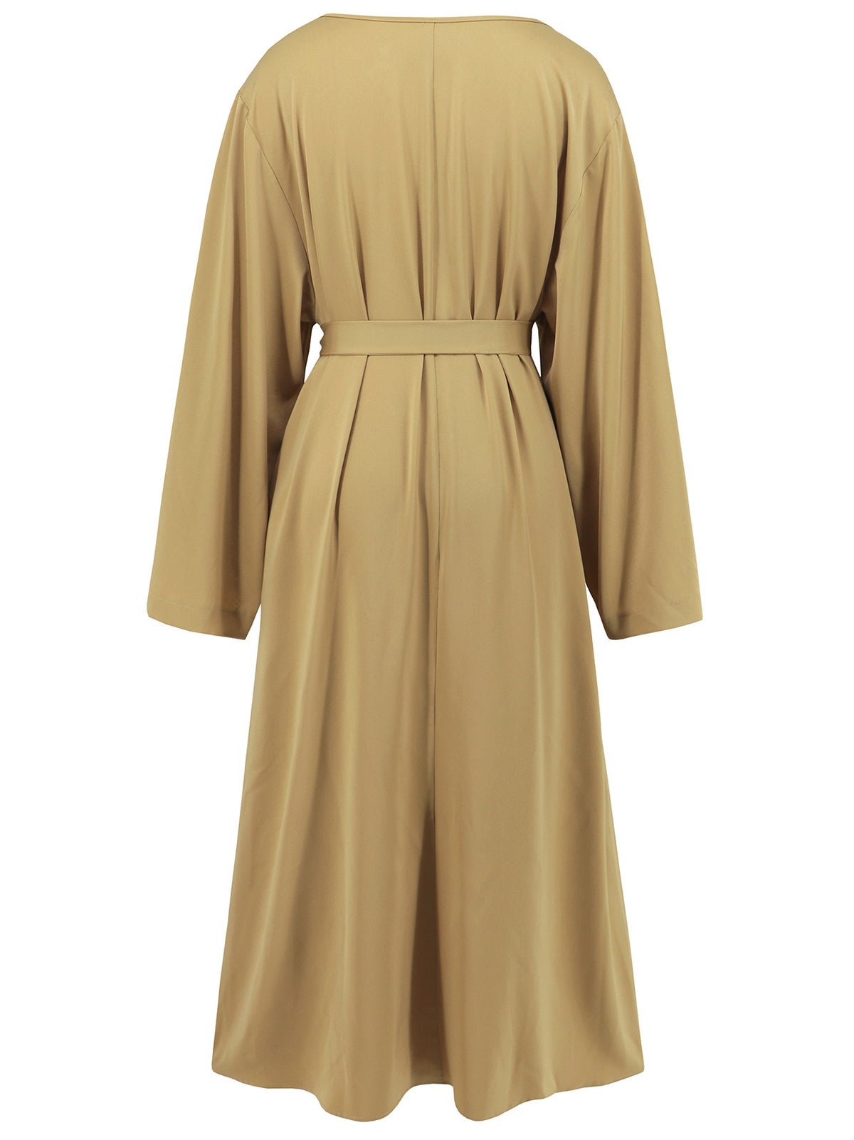 Casual Long Sleeve Round Neck Maxi Dress